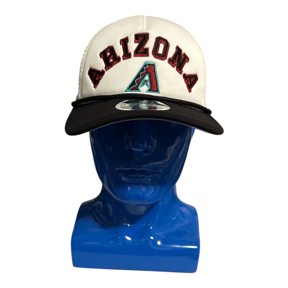 New Era Adult Arizona Diamondbacks White Arch Glitz 9Forty Adjustable Hat